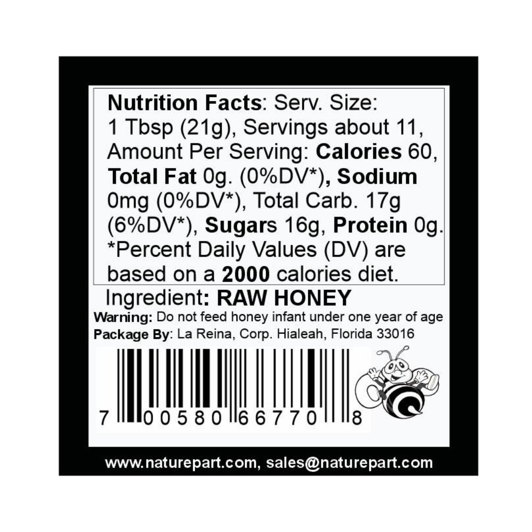 Nature Part Pure, raw and unfiltered honey 8 oz