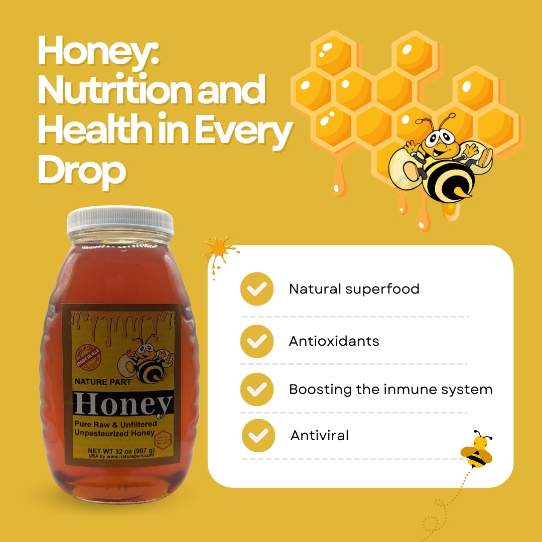 Nature Part Pure, raw and unfiltered honey 32 oz