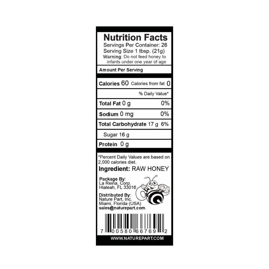 Nature Part Pure, raw and unfiltered honey 18 oz