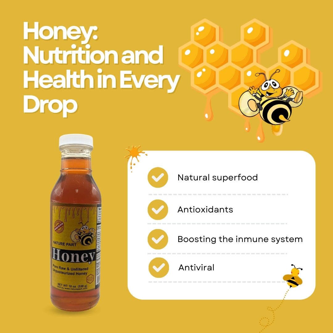 Nature Part Pure, raw and unfiltered honey 18 oz
