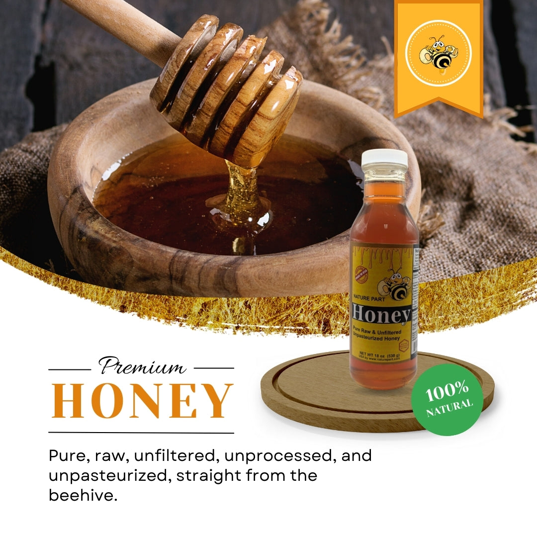 Nature Part Pure, raw and unfiltered honey 18 oz