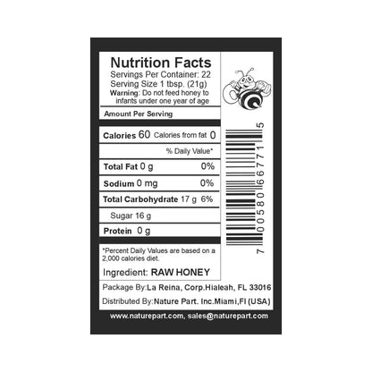 Nature Part Pure, raw and unfiltered honey 16 oz