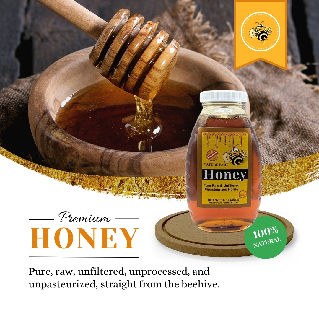 Nature Part Pure, raw and unfiltered honey 16 oz
