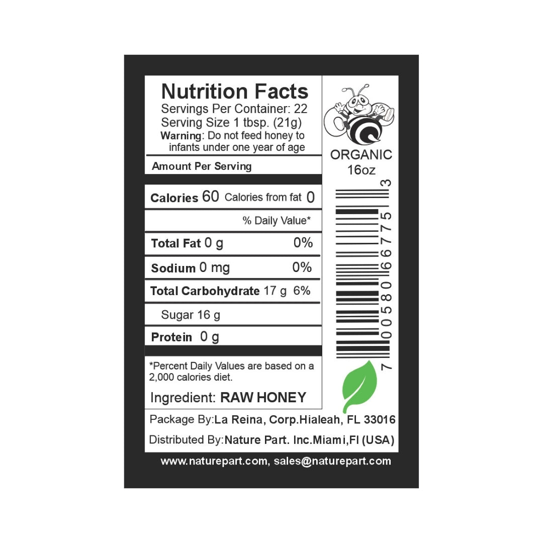 Nature Part Organic honey 16 oz
