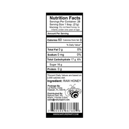 Nature Part Pure, raw and unfiltered honey 18 oz
