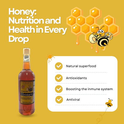 Nature Part Pure, row and unfiltered honey 40 oz